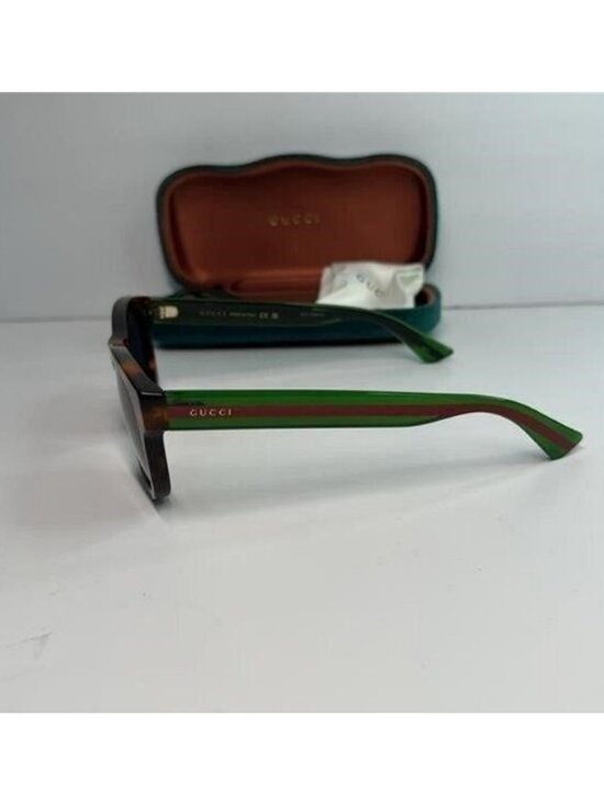 Gucci Tortoiseshell Sunglasses with Red and Green Stripes main image 4